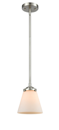 manufacturer_finish:Brushed Satin Nickel|manufacturer_glass:Matte White Cased Small Cone|light_output:220.00lm|color_temperature:2200K|cri:99