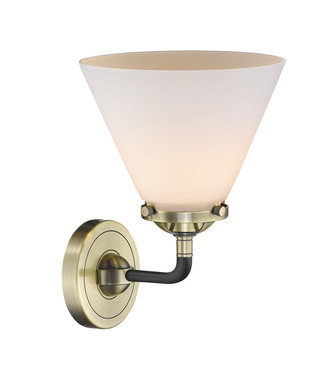 manufacturer_finish:Black Antique Brass|manufacturer_glass:Cased Matte White Large Cone|light_output:220.00lm|color_temperature:2200K|cri:99