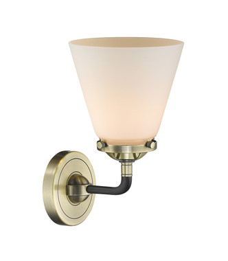 manufacturer_finish:Black Antique Brass|manufacturer_glass:Matte White Cased Small Cone|light_output:220.00lm|color_temperature:2200K|cri:99