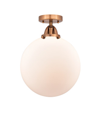 manufacturer_finish:Antique Copper|manufacturer_glass:Cased Matte White Beacon|light_output:220.00lm|color_temperature:2200K|cri:99