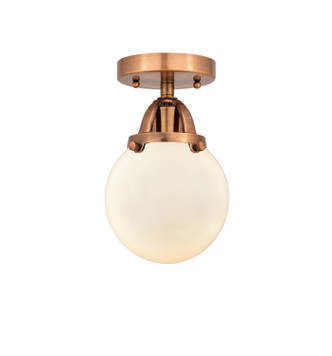 manufacturer_finish:Antique Copper|manufacturer_glass:Cased Matte White Beacon|light_output:220.00lm|color_temperature:2200K|cri:99