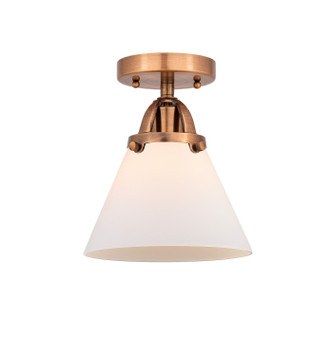 manufacturer_finish:Antique Copper|manufacturer_glass:Matte White Cased Large Cone|light_output:220.00lm|color_temperature:2200K|cri:99