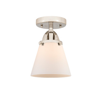 manufacturer_finish:Polished Nickel|manufacturer_glass:Matte White Cased Small Cone|light_output:220.00lm|color_temperature:2200K|cri:99