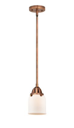 manufacturer_finish:Antique Copper|manufacturer_glass:Cased Matte White Small Bell|light_output:220.00lm|color_temperature:2200K|cri:99