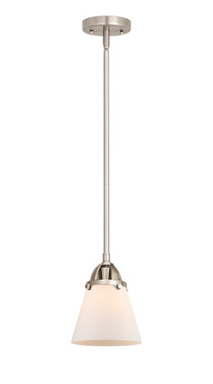 manufacturer_finish:Brushed Satin Nickel|manufacturer_glass:Matte White Cased Small Cone|light_output:220.00lm|color_temperature:2200K|cri:99