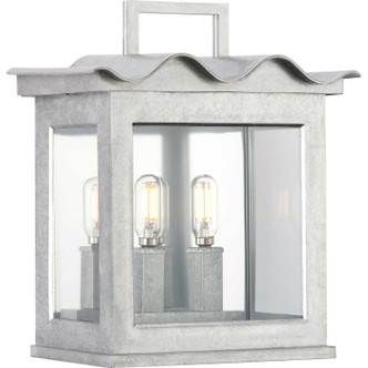 Progress Lighting - P560297-141 - Two Light Outdoor Wall Lantern - Point Dume-Seamoor - Galvanized