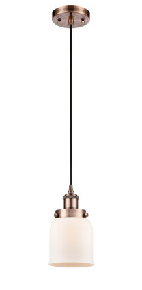 manufacturer_finish:Antique Copper|manufacturer_glass:Cased Matte White Small Bell|light_output:220.00lm|color_temperature:2200K|cri:99