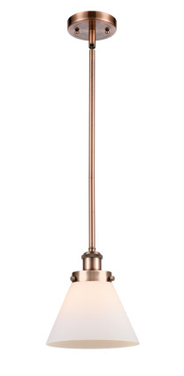 manufacturer_finish:Antique Copper|manufacturer_glass:Matte White Cased Large Cone|light_output:220.00lm|color_temperature:2200K|cri:99