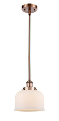 manufacturer_finish:Antique Copper|manufacturer_glass:Cased Matte White Large Bell|light_output:220.00lm|color_temperature:2200K|cri:99