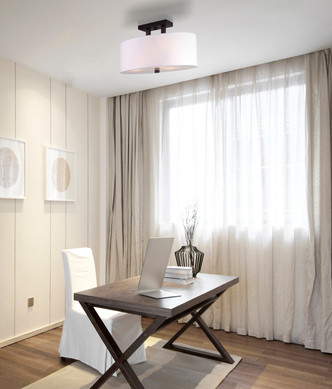 River Three Light Semi Flush Mount in Oil Rubbed Bronze (387-ISF578A03ORB)