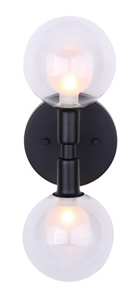 Healey Two Light Wall Sconce (IWF346B02BK9)