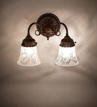 Wreath & Garland Two Light Wall Sconce (294017)