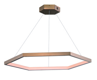 ET2 - E22285-BCN - LED Pendant - Hex - Brushed Champagne