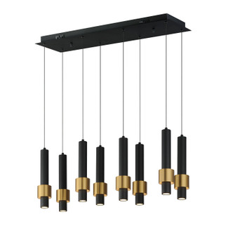 ET2 - E24758-BKGLD - LED Linear Pendant - Reveal - Black / Gold
