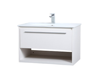 Kasper Single Bathroom Floating Vanity (VF43030WH)