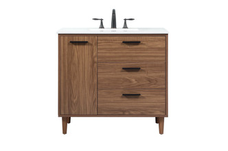Elegant Lighting - VF47036WB - Single Bathroom Vanity - Baldwin - walnut brown