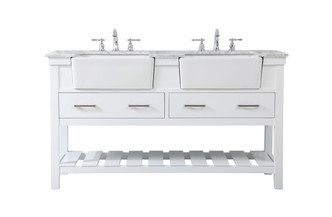 Elegant Lighting - VF60160DWH - Double Bathroom Vanity - Clement - white