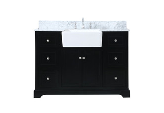 Elegant Lighting - VF60248BK-BS - Single Bathroom Vanity - Franklin - black