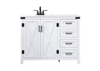 Elegant Lighting - VF90242WH - Single Bathroom Vanity - Grant - white