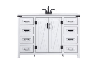 Elegant Lighting - VF90248WH - Single Bathroom Vanity - Grant - white