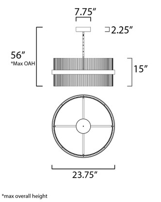 Chimes 5CCT LED Pendant (E34255-BKSBR)