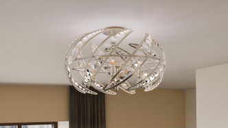 Crescent Six Light Semi-Flush Mount (PCCN1724PK)
