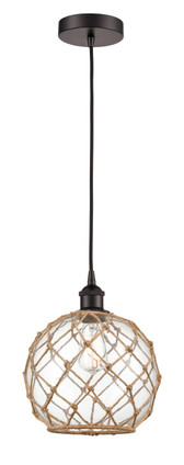 manufacturer_finish:Oil Rubbed Bronze|manufacturer_glass:Clear Large Farmhouse Glass with Brown Rope|light_output:220.00lm|color_temperature:2200K|cri:99