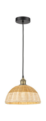 Innovations - 616-1P-BAB-NBD2-12-NAT - One Light Mini Pendant - Edison - Black Antique Brass