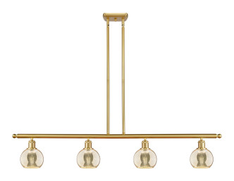 Innovations - 516-4I-SG-G128-6 - Four Light Island Pendant - Ballston - Satin Gold