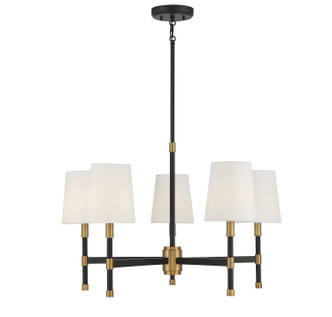 Savoy House - 1-1630-5-143 - Five Light Chandelier - Brody - Matte Black w/Warm Brass