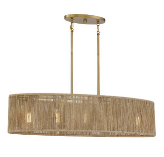 Savoy House - 1-1738-5-320 - Five Light Chandelier - Ashe - Warm Brass/Rope