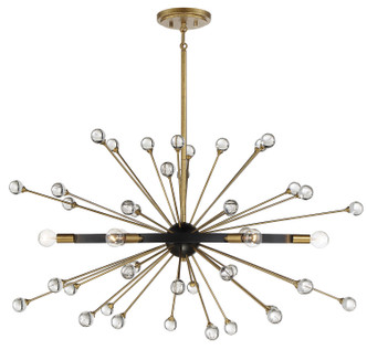 Savoy House - 1-1858-6-62 - Six Light Chandelier - Ariel - Como Black w/Gold