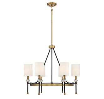 Savoy House - 1-1893-6-143 - Six Light Chandelier - Tivoli - Matte Black w/Warm Brass