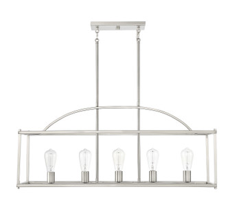 Palladian Five Light Linear Chandelier (1-190-5-SN)