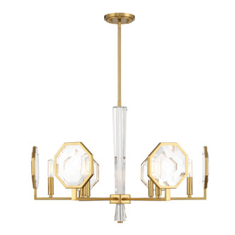 Savoy House - 1-2216-6-322 - Six Light Chandelier - Leighton - Warm Brass
