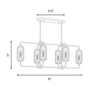 Holton Six Light Linear Chandelier (1-3026-6-322)