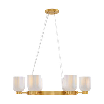 Savoy House - 1-3170-6-322 - Six Light Chandelier - Isla Blanca - Warm Brass