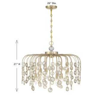 Irina Six Light Chandelier (1-3598-6-127)