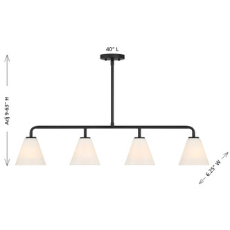 Blair Four Light Linear Chandelier (1-4014-4-89)