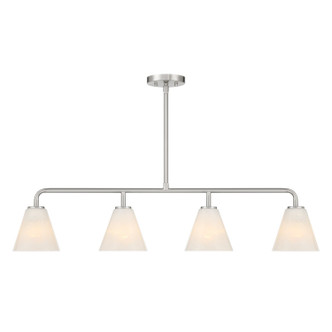 Savoy House - 1-4014-4-SN - Four Light Linear Chandelier - Blair - Satin Nickel