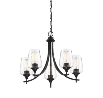Octave Five Light Chandelier (1-4032-5-BK)