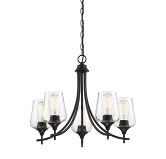 Octave Five Light Chandelier (1-4032-5-BK)