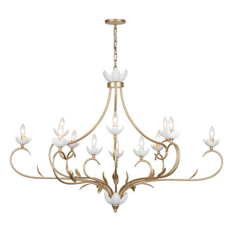 Savoy House - 1-5186-12-59 - 12 Light Chandelier - Muse - French Gold/White Cashmere