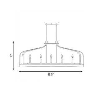 Sheffield Five Light Linear Chandelier (1-7804-5-143)