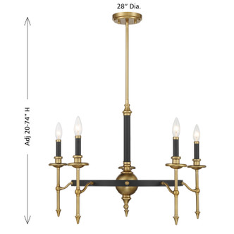 Consulate Five Light Chandelier (1-9511-5-143)