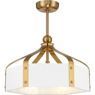Savoy House - 26-FD-7806-142 - LED Fan D'Lier - Sheffield - White with Warm Brass Accents