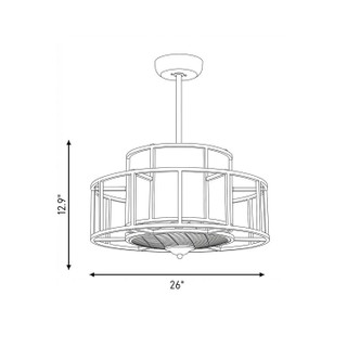 Oslo LED Fan D'Lier (30-FD-126-322)