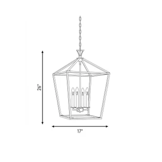 Townsend Four Light Pendant (3-421-4-322)