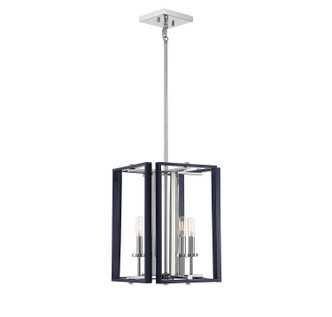 Savoy House - 3-8881-4-174 - Four Light Pendant - Champlin - Navy with Polished Nickel Accents