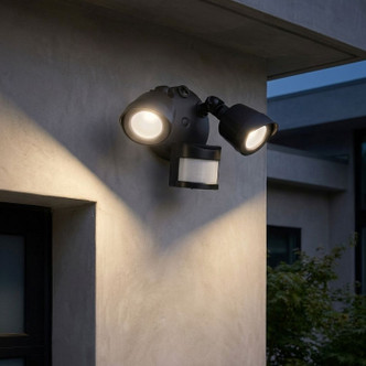 LED Motion Sensored Double Flood Light (4-FLOOD-MS-A2-3000K-BK)
